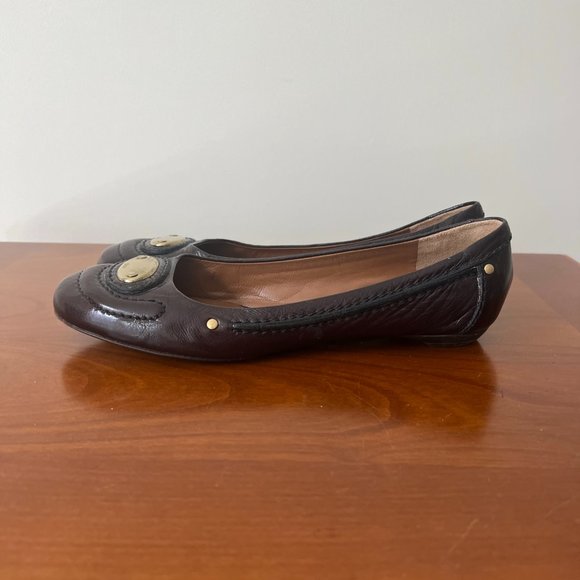 Chloé Brown Round-Toe Leather Flats - Size EU 37 - Picture 7 of 7
